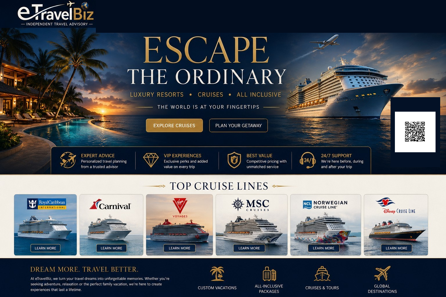 eTravelBiz home page
